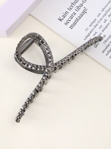 Metal Hair Claw - Black - View 2