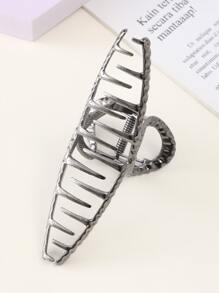 Metal Hair Claw - Black - View 3