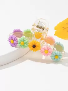 花朵裝飾髮爪波西米亞風 - 彩色 - 查看 2