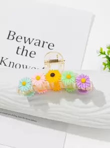 花朵裝飾髮爪波西米亞風 - 彩色 - 查看 4