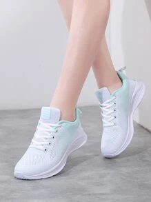 Women's Green Running Shoes For Road, Breathable In Two Colors - Green - View 1