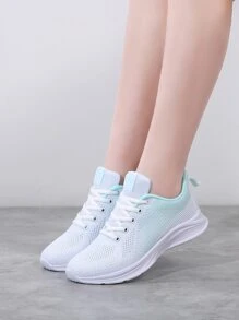 Women's Green Running Shoes For Road, Breathable In Two Colors - Green - View 4