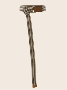 Cinturón con cinta de rayas - Multicolor - Ver 1