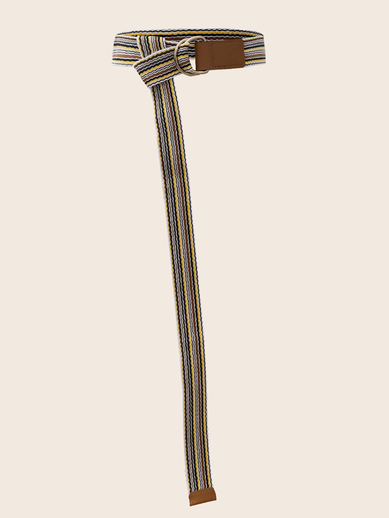 Cinturón con cinta de rayas - Multicolor - Ver 1