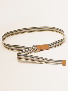 Cinturón con cinta de rayas - Multicolor - Ver 2