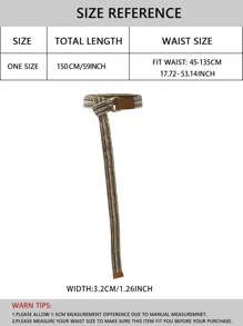 Cinturón con cinta de rayas - Multicolor - Ver 3