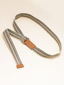 Cinturón con cinta de rayas - Multicolor - Ver 5