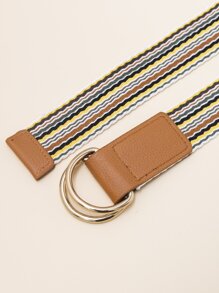 Cinturón con cinta de rayas - Multicolor - Ver 6