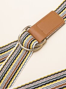 Cinturón con cinta de rayas - Multicolor - Ver 7