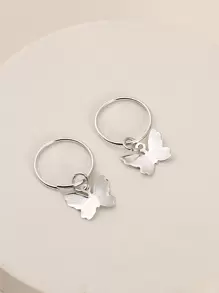 24 cái Bướm Trang Trí Tóc Vòng - Bạc - Xem 2