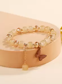 Pulsera con cuenta con accesorio de mariposa - Multicolor - Ver 10