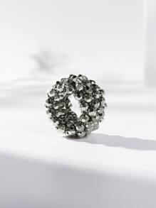 1 chiếc dây buộc tóc hai lớp đính hạt màu đen cơ bản dành cho nữ (phù hợp cho mọi mùa, đi chơi, đi học, hàng ngày) Dây buộc tóc dự tiệc, dây chun buộc tóc, dây chun giữ tóc, dây buộc tóc co giãn, phụ kiện tóc, dây buộc tóc, phụ kiện đội đầu, dây chun buộc tóc - Bạc - Xem 2