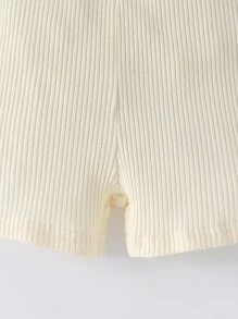 嬰兒3入組素色羅紋針織短褲