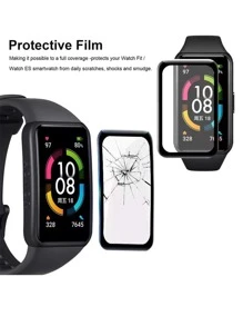 3 miếng phim bảo vệ màn hình tương thích với Huawei Band 6 - màu đen - Xem 3