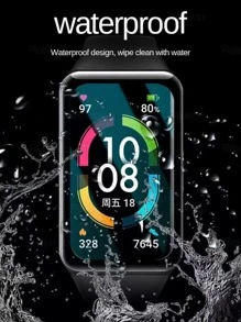3 miếng phim bảo vệ màn hình tương thích với Huawei Band 6 - màu đen - Xem 5