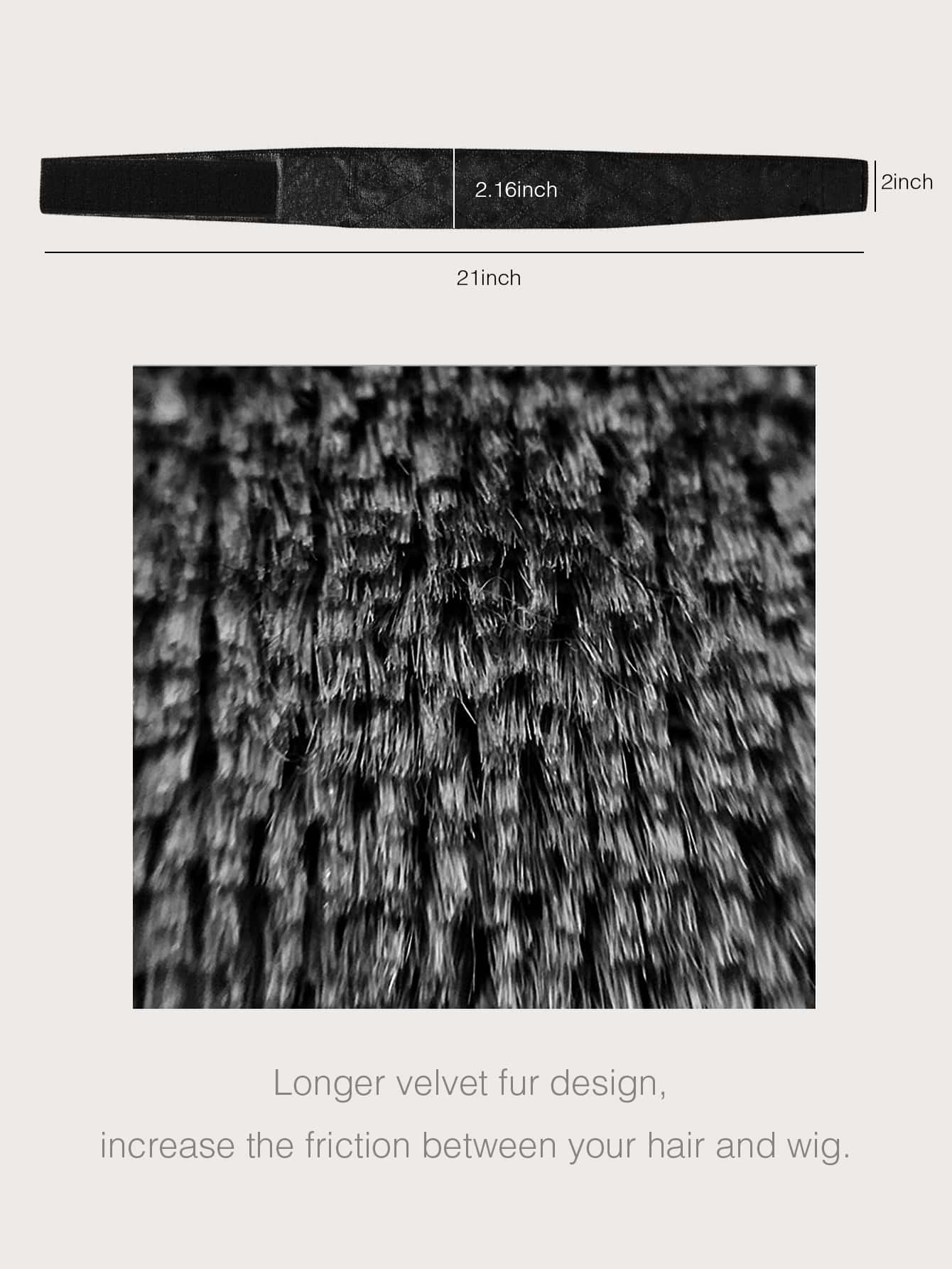 1 pieza Diadema simple de terciopelo - Negro - Añade 3