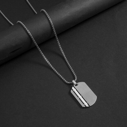 Men Geometric Charm Necklace