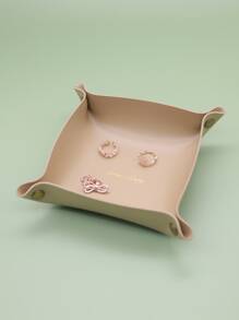 字母圖案首飾託盤 - 卡其色 - 查看 1