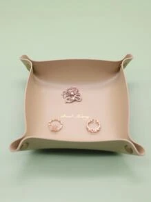 字母圖案首飾託盤 - 卡其色 - 查看 5