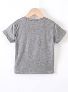 SHEIN Toddler Boys Slogan Graphic Tee