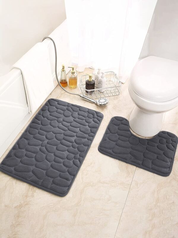 1pc Solid Color Non-Slip Bath Rug Home Bathroom Decor Floor Carpet Outdoor Rug Door Mat Fall Decor Bathroom Accessories Back To School Entryway Decor