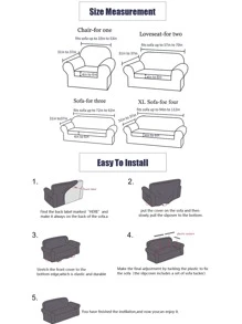 Solid Color Stretchy Sofa Slipcover - Green - View 3