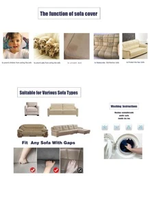 Vải bọc ghế sofa co giãn màu đồng nhất - Xám - Xem 6