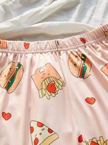 Bộ áo thun và quần PJ họa tiết hoạt hình / Bộ Pyjama - Nhiều màu - Xem 3