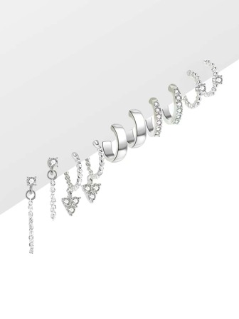 5 par Rhinestone Decor Örhängen