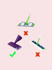 1pc Solid Color Replacement Cloth For Swiffer WetJet - Multicolor - View 3