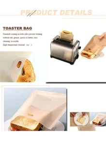 4/12入組不黏烤盤，可重複使用，適用於熱狗，漢堡，乳酪三明治，可水洗烤面包袋，適用於烤箱微波爐燒烤，無麩質三明治收納袋，空氣炸鍋廚房用品，空氣炸鍋襯墊，空氣炸鍋紙，空氣炸鍋 - 卡其色 - 查看 6