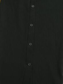 SHEIN Bộ hai mảnh Gái Nút phía trước Lá thư Ăn mặc đẹp - Nhiều màu - Xem 3