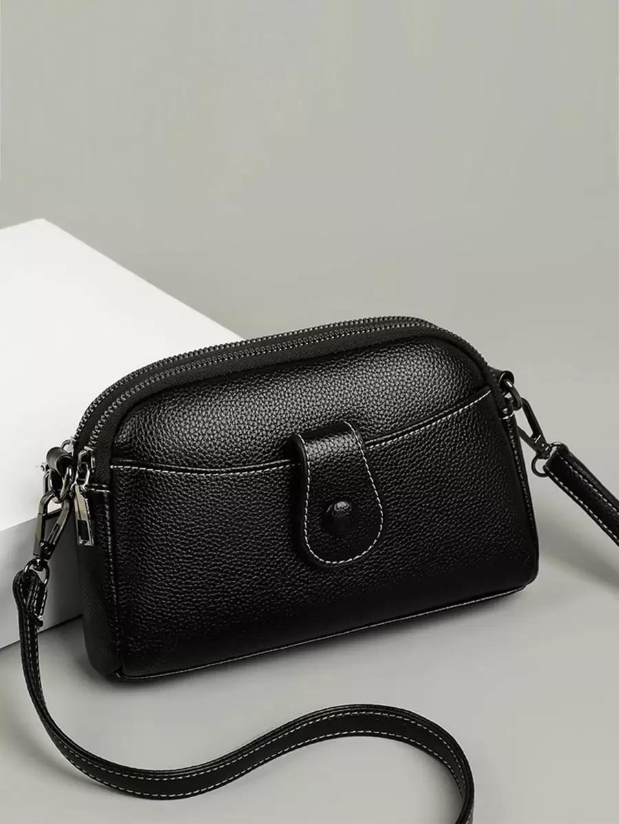 Fashionable Faux Leather Mini Pebble Embossed Dome Bag, For Women, Rookies & White-Collar Workers,For Teacher Gifts,For Lady,For Female For Business/Commute/Work/Office,For Festivals/Vacation/Holiday