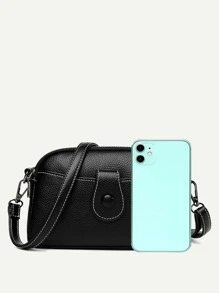 Fashionable Faux Leather Mini Pebble Embossed Dome Bag, For Women, Rookies & White-Collar Workers,For Teacher Gifts,For Lady,For Female For Business/Commute/Work/Office,For Festivals/Vacation/Holiday