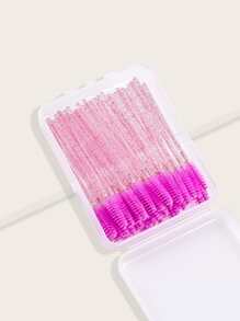 1盒一次性睫毛刷 - 玫紅色 - 查看 1