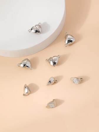 6入組磁性扣愛心設計DIY首飾吊墜