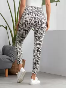 EMERY ROSE Allover Print Crop Leggings - Multicolor - View 2