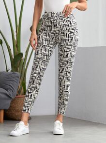 EMERY ROSE Allover Print Crop Leggings - Multicolor - View 4