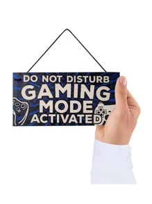 Slogan Graphic Wooden Wall Hanging - Multicolor - View 2