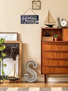 Slogan Graphic Wooden Wall Hanging - Multicolor - View 5