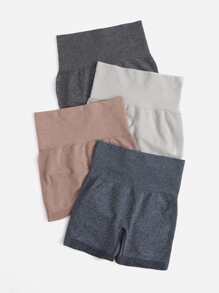 Yoga Basic Quần Shorts Thể thao Nữ màu trơn - Nhiều màu - Xem 4
