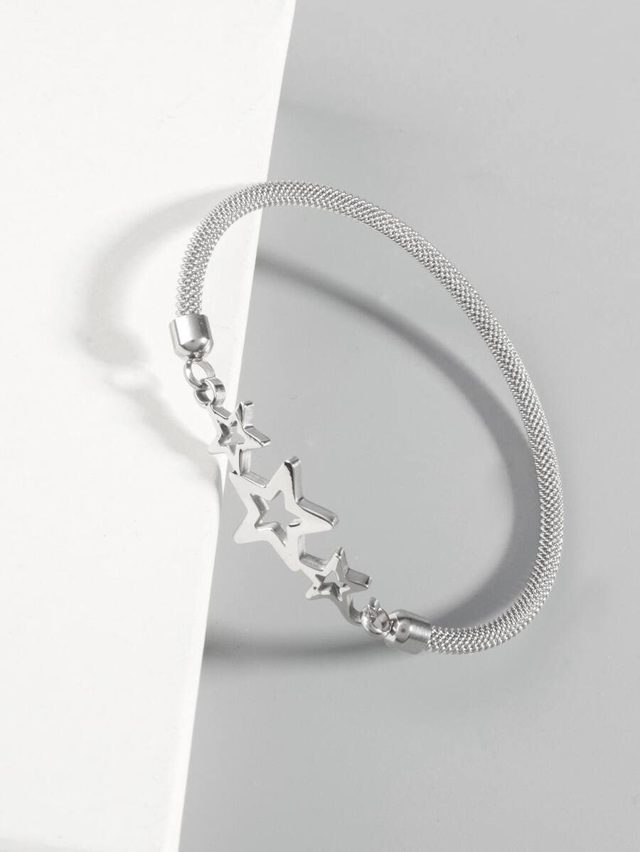 星形裝飾手鐲 - 銀色 - 查看 1