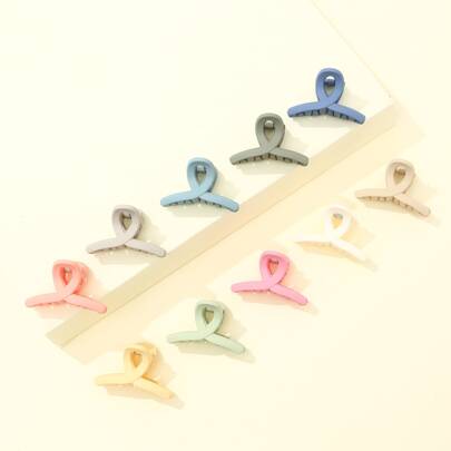 10pcs Solid Hair Claw