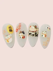 1sheet Cat Pattern Nail Art Sticker - Multicolor - View 2