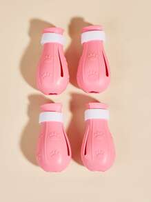 4 cái Bảo vệ chân tắm cho thú cưng - Hồng - Xem 4