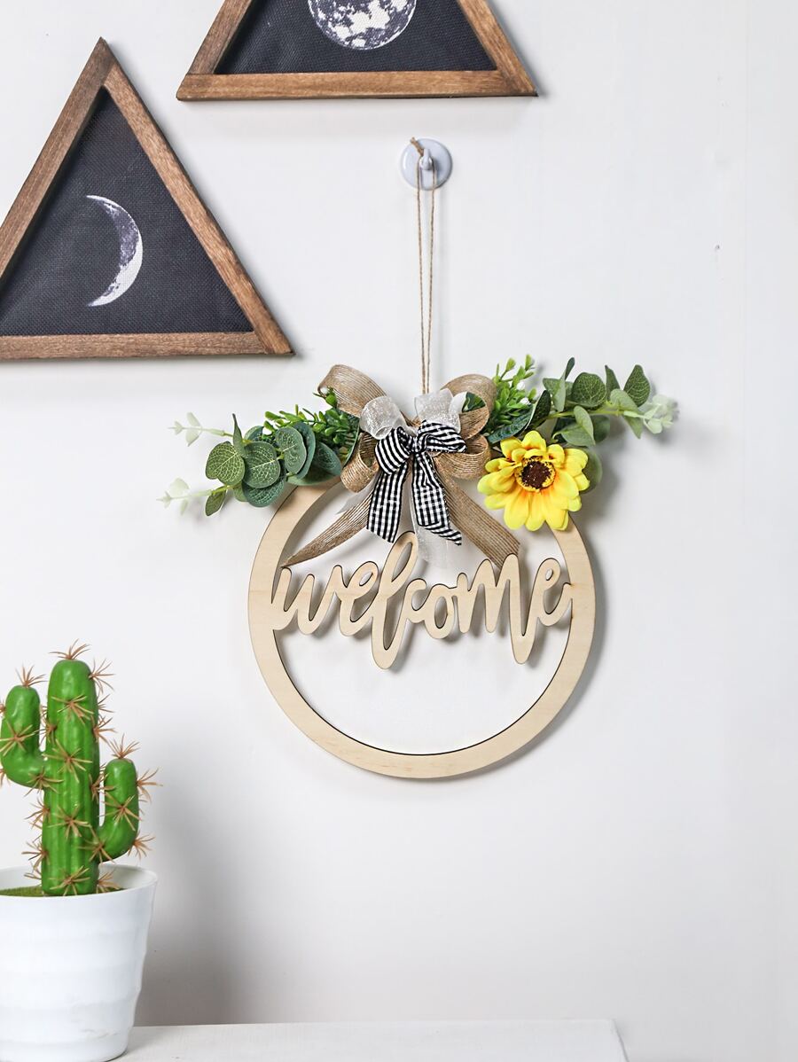 1pc Wooden Letter Design Wall Hanging,Home Decor ,Room Decor,Wall Decor - Multicolor - View 1