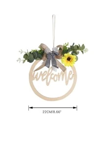 1pc Wooden Letter Design Wall Hanging,Home Decor ,Room Decor,Wall Decor - Multicolor - View 2