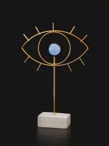 1入組眼睛設計裝飾擺件 - 金色 - 查看 1