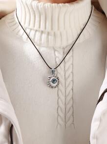 時尚流行男士不銹鋼簡約圈形耳環，適合珠寶禮物和時尚外觀 - 復古銀色 - 查看 2