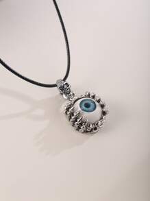 時尚流行男士不銹鋼簡約圈形耳環，適合珠寶禮物和時尚外觀 - 復古銀色 - 查看 4